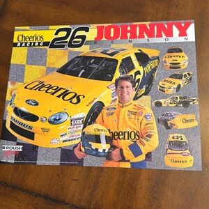 Johnny Benson Cheerios Racing Postcard